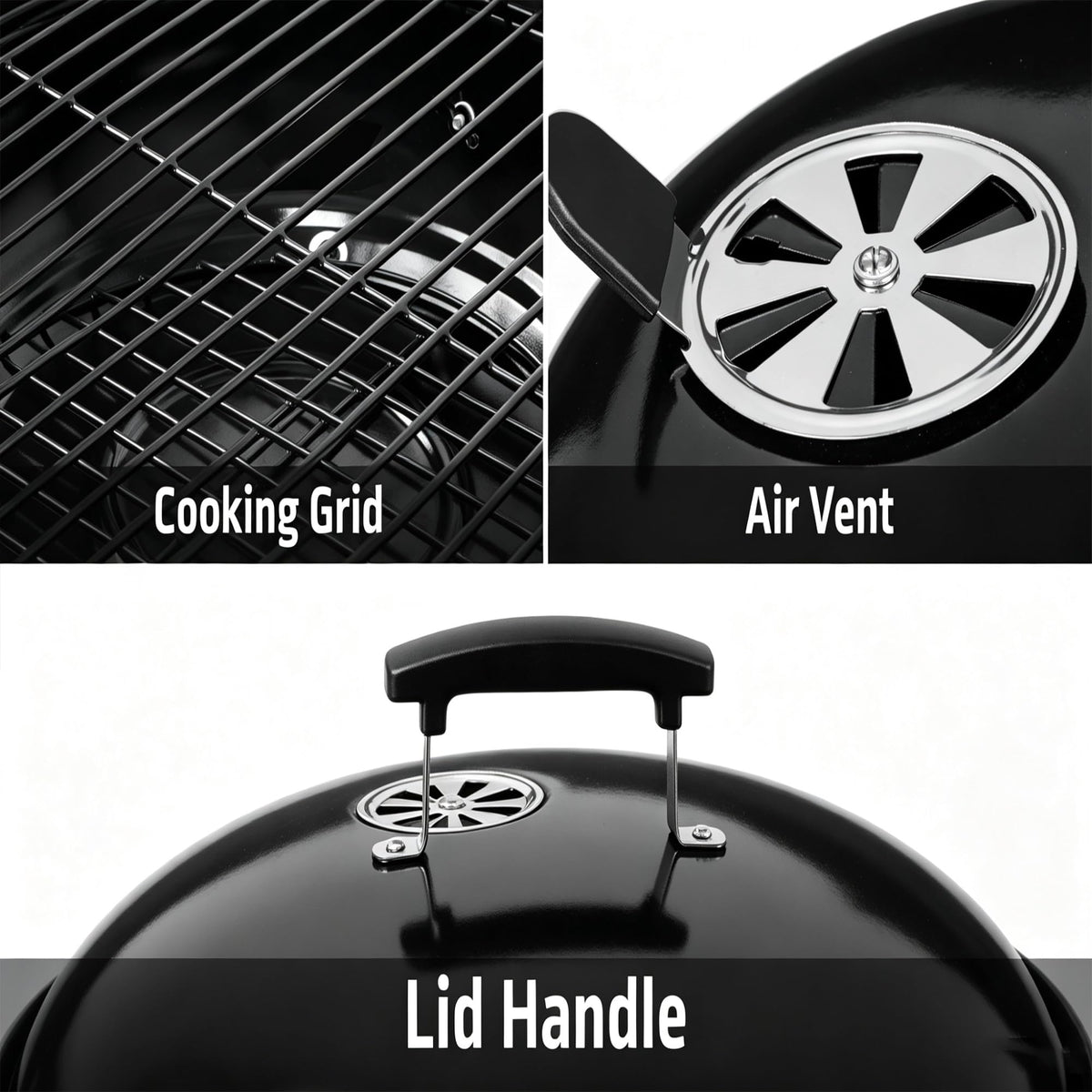 14.5 Inch Black Portable Dome Charcoal Grill product image