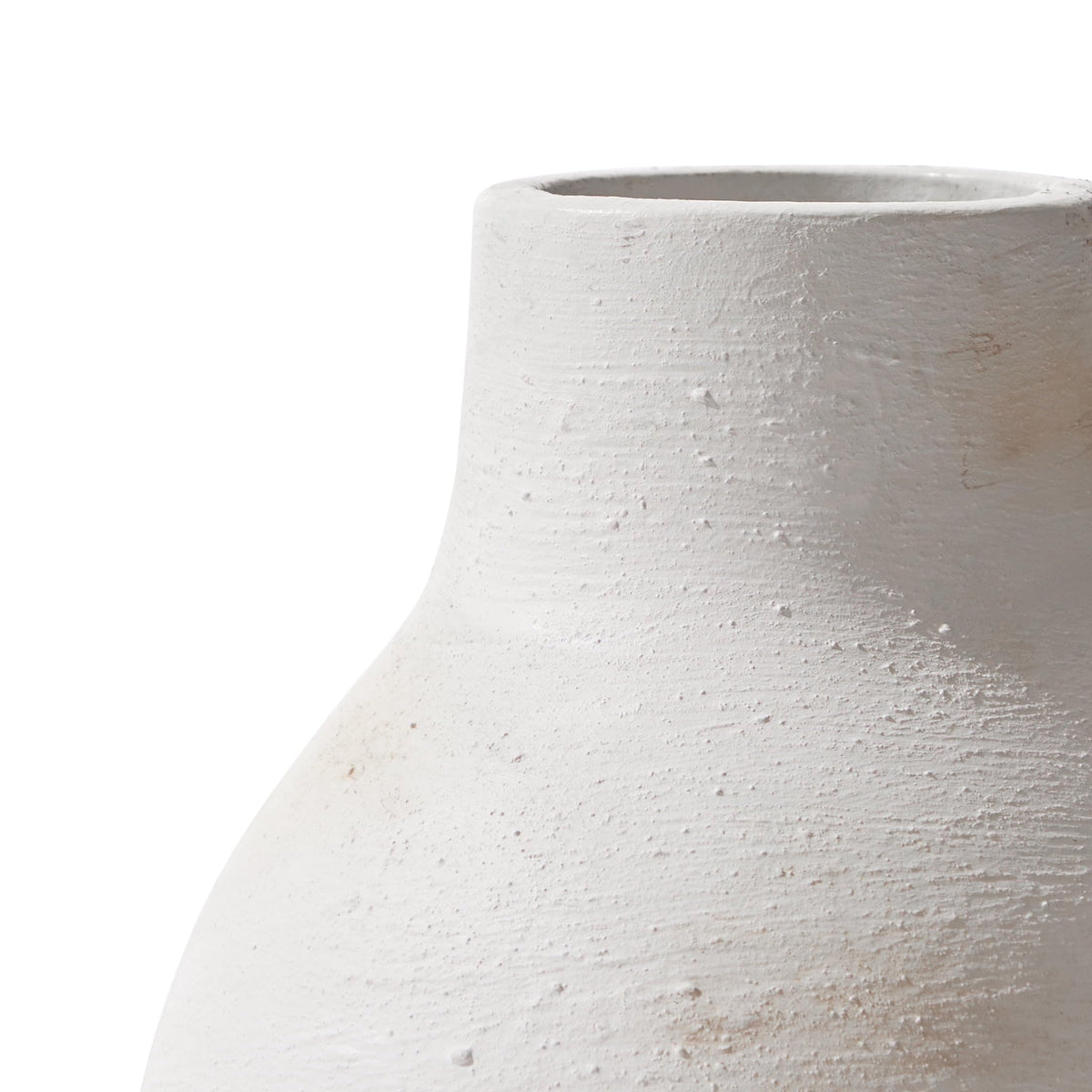Brushed Wash Ceramic Vase, 12 In, White - product image 2