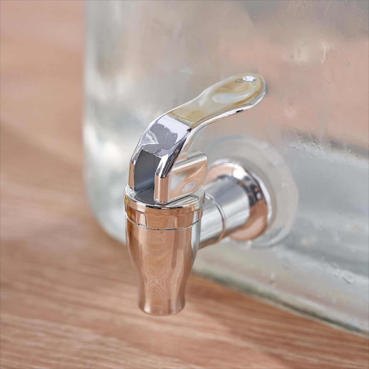 2 Gallon Glass Beverage Dispenser with Clamp Lid, Steel Handle & Spigot product image