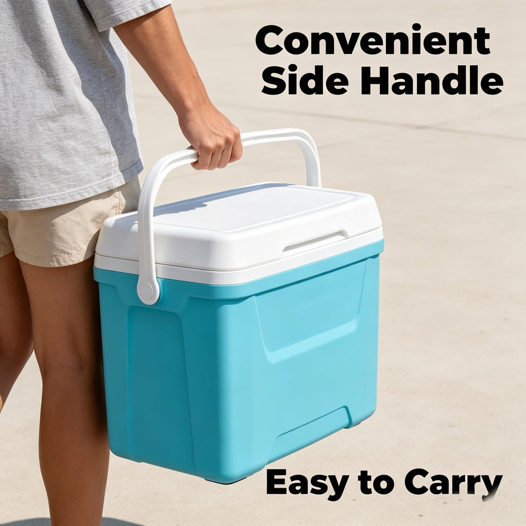 28QT Hard Sided Portable Insulated Ice Chest Cooler Box, 26L Large Capacity Thermal Cooling With Body-Fitting Curved Back For Outdoor Camping Picnic Beach Day Trips product image