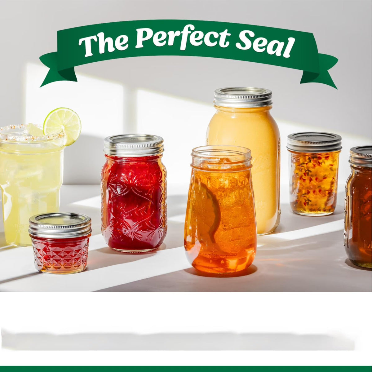 Wide Mouth Quart 32oz Glass Mason Jars With SureTight Lids & Bands, 12 Count BPA-Free Canning For Preserving, Storage, Crafting & Gift Giving product image