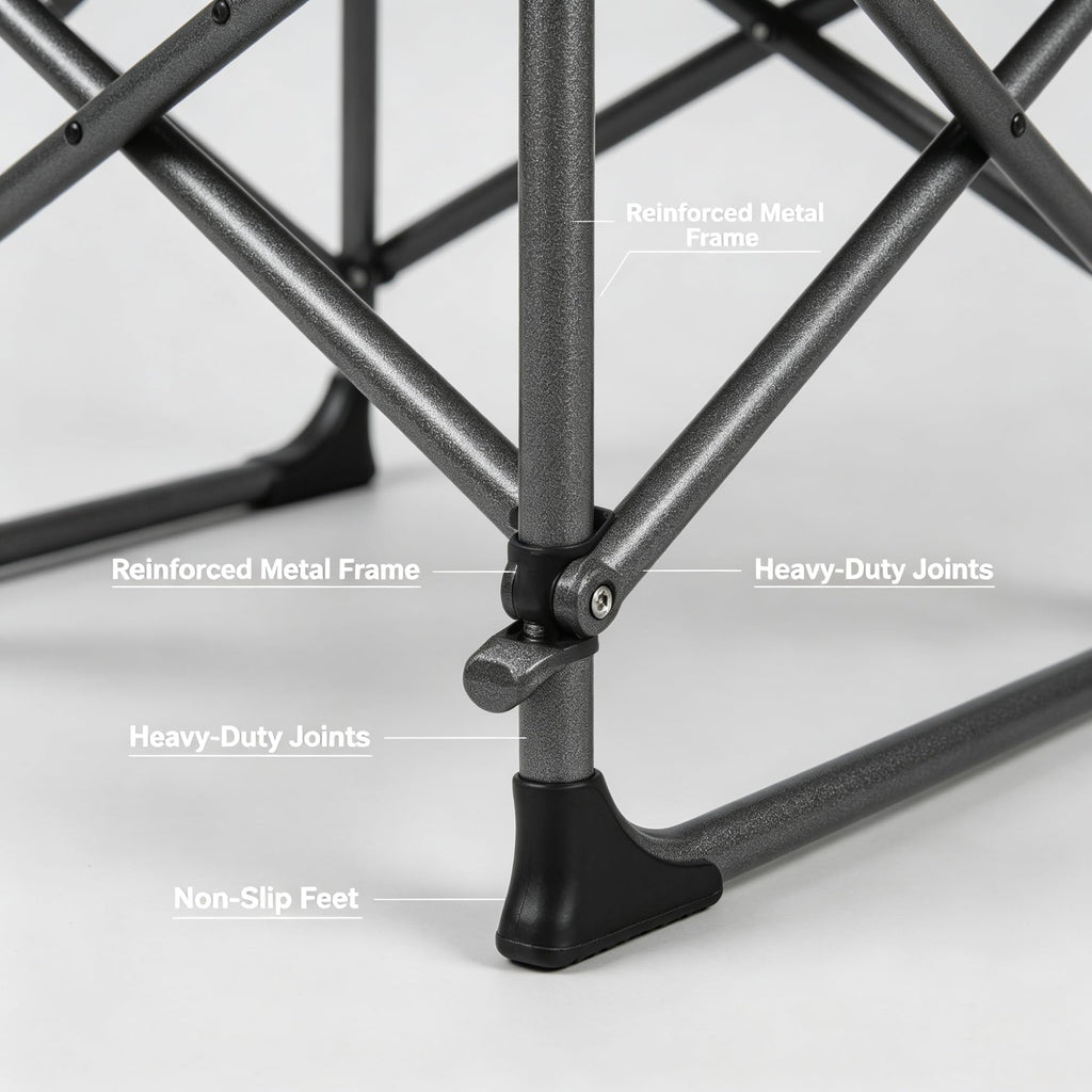 Green Oversized Folding Director Chair With Foldable Side Table, Heavy-Duty Portable Outdoor Camping With 23 Inches Extra Wide Seat product image