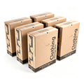 6 Pack Recycled Kraft Clothing Storage Boxes 22 x 7 x 30 Inch with Hanging Bars, 44 ECT Heavy Duty Slim Garment Moving Containers with Carry Handles for Closet Under Bed Seasonal Clothes Storage