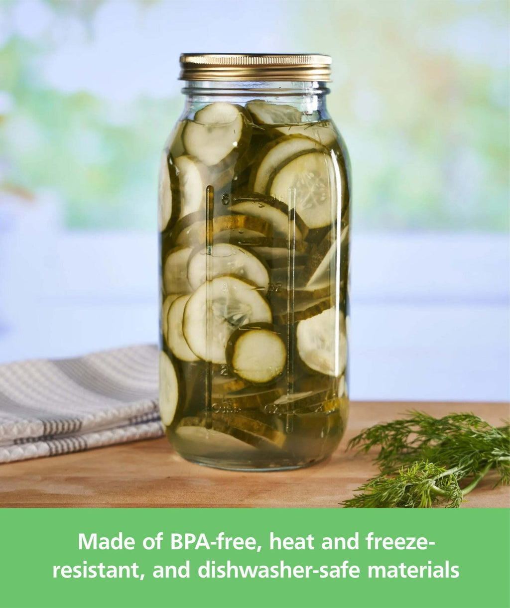 (2 Pack) 64oz Wide Mouth Half Gallon Clear Glass Storage Jars with Gold Lids & Screw Bands, 12 Count Extra Large Airtight Containers for Home Canning, Pantry Dry Goods & Food Preservation product image