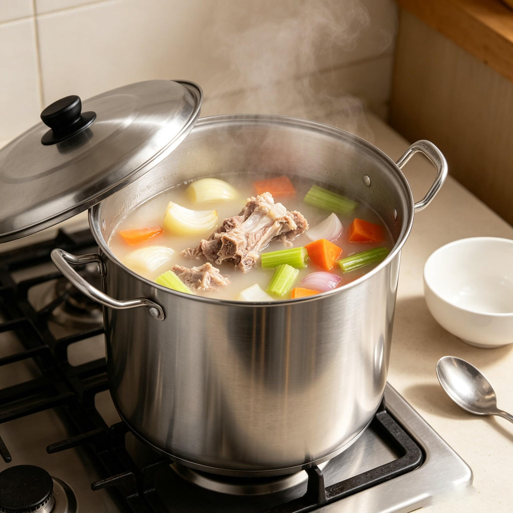 32 Quart Aluminum Steamer Pot With Removable Steam Tray And Lid For Seafood And Tamale Cooking product image