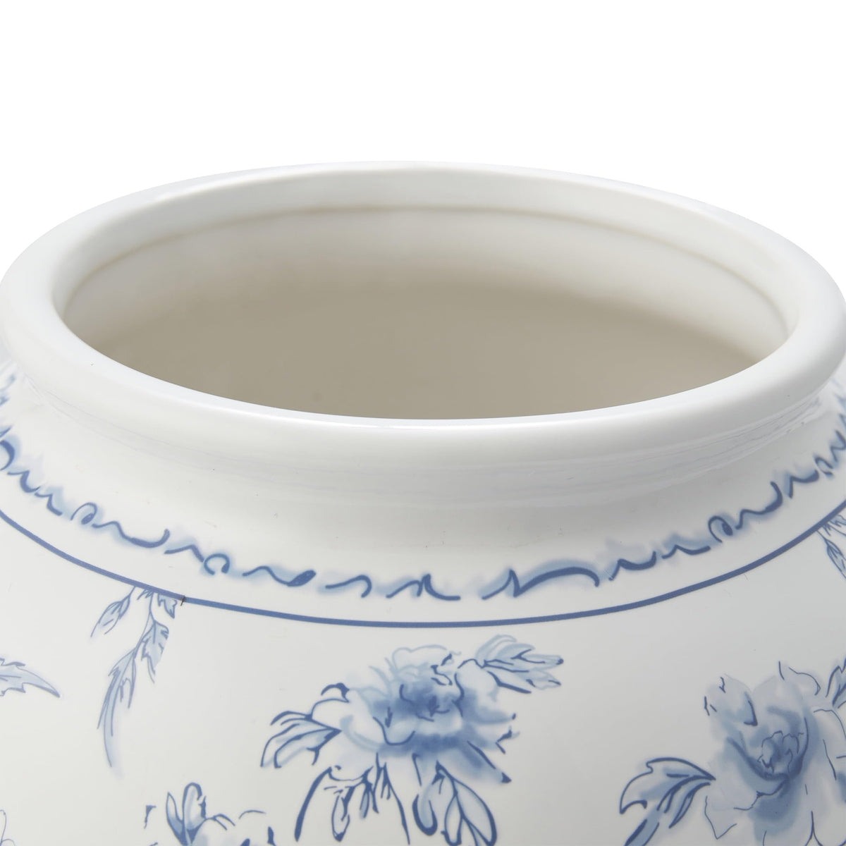 8 In Pink Floral Round Ceramic Vase(Blue) - product image 2