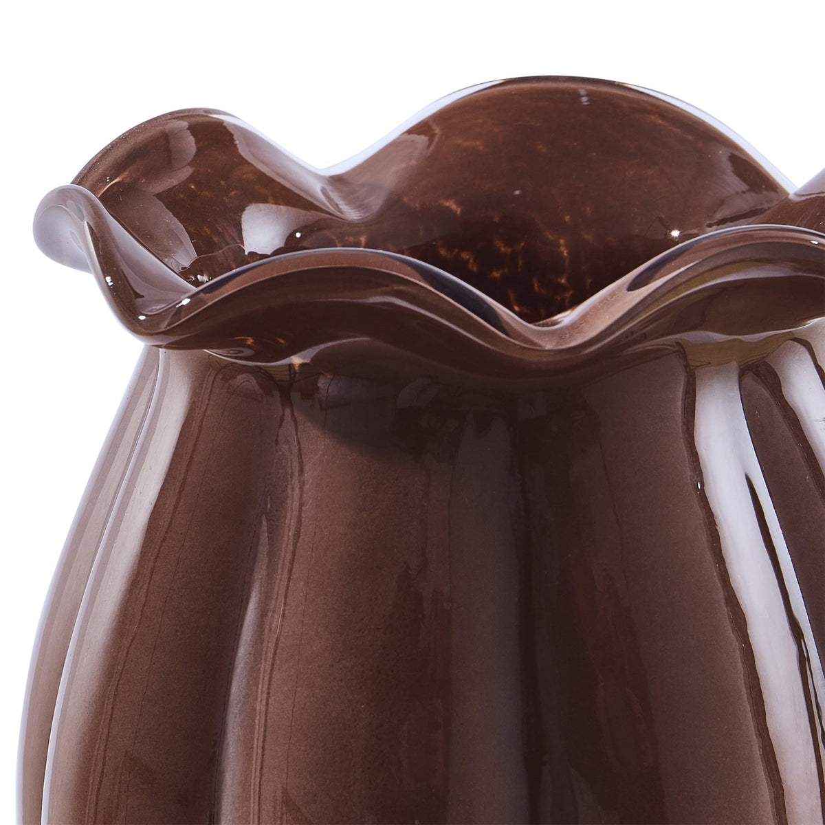9" Brown Milky Glass Vase - product image 2