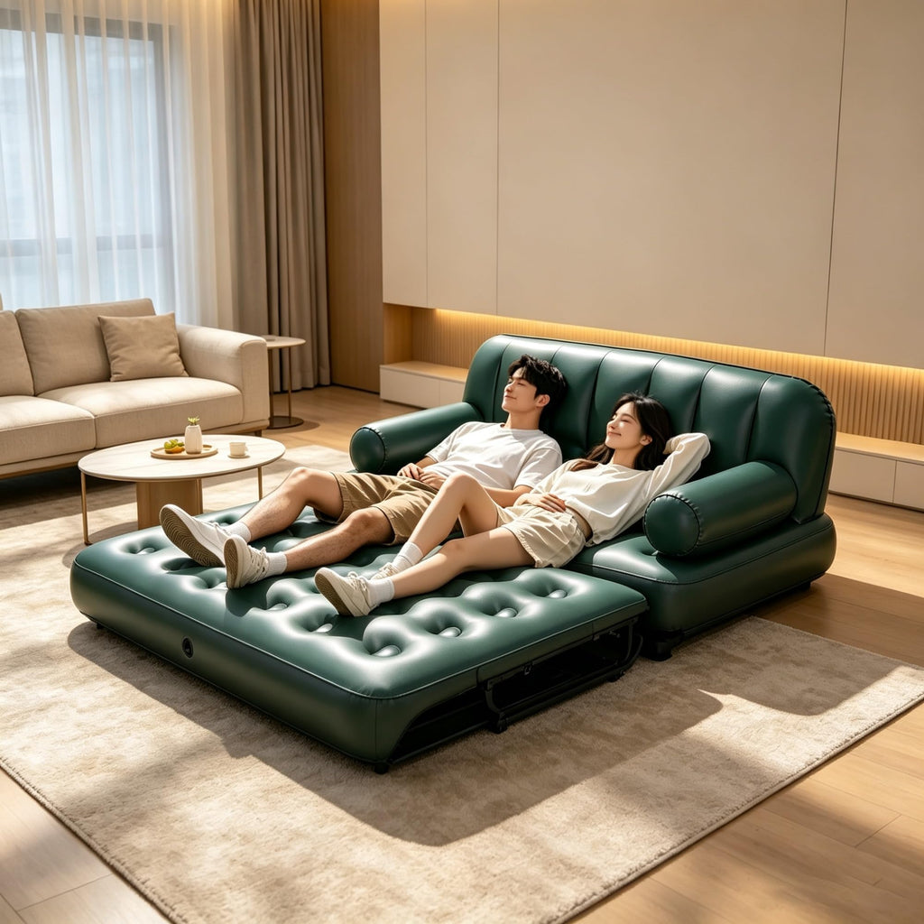 5-in-1 Inflatable Air Couch, Convertible Sofa Bed With Quick Valve, Holds 661lbs Indoor Outdoor Use product image