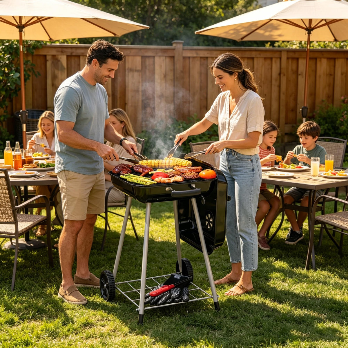 17.5 Inch Wheeled Charcoal Grill, 3 Pack product image