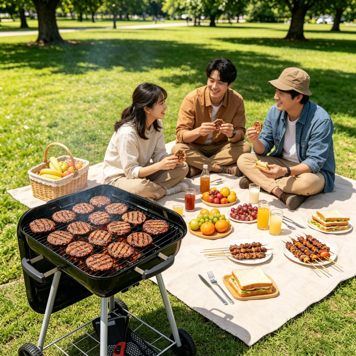 17.5 Inch Wheeled Charcoal Grill, 3 Pack product image