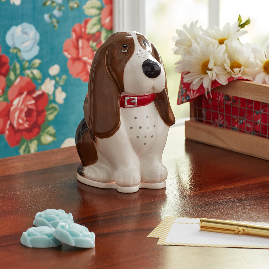 Dog Shaped Ceramic Electric Scented Wax Warmer, Flameless Melter With 2/4/8 Hour Timer, Decorative Fragrance Heater For Indoor Home Use product image