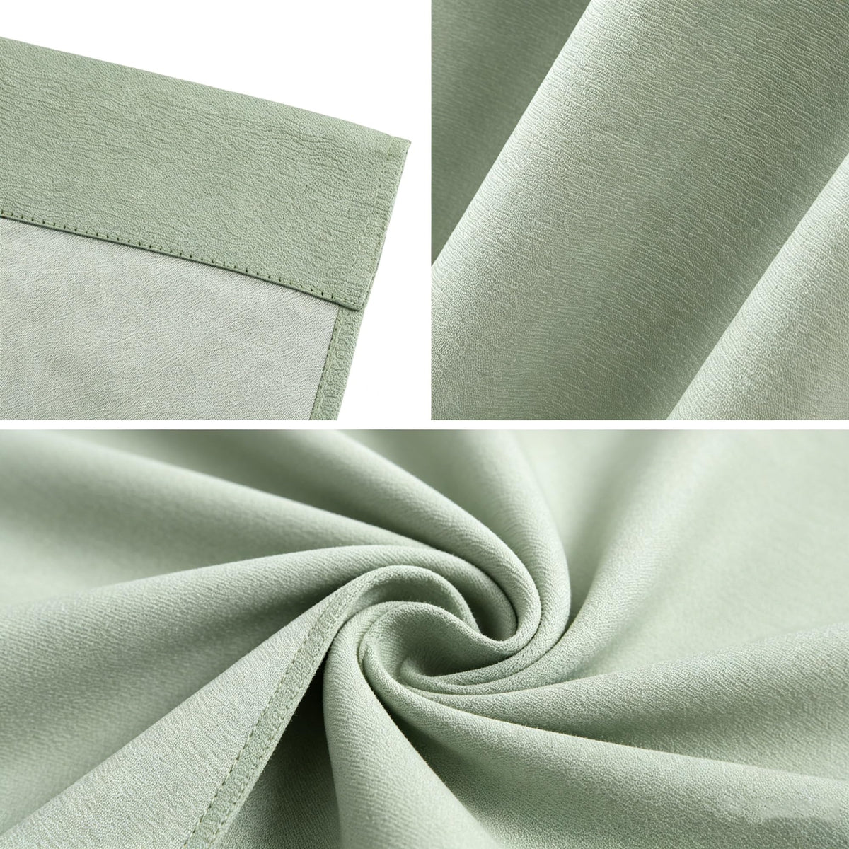 Green Blackout Curtain Panels, Each 28"W X 95"L Rod Pocket Window Curtains, 99% Light Blocking Polyester Energy Saving Drapes Fit Rods Up To 1 Inch Diameter, Machine Washable Bedroom Living Room Decor product image